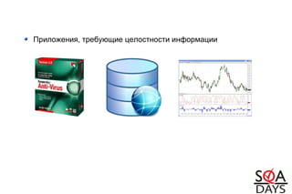 Приложения, требующие целостности информации
 