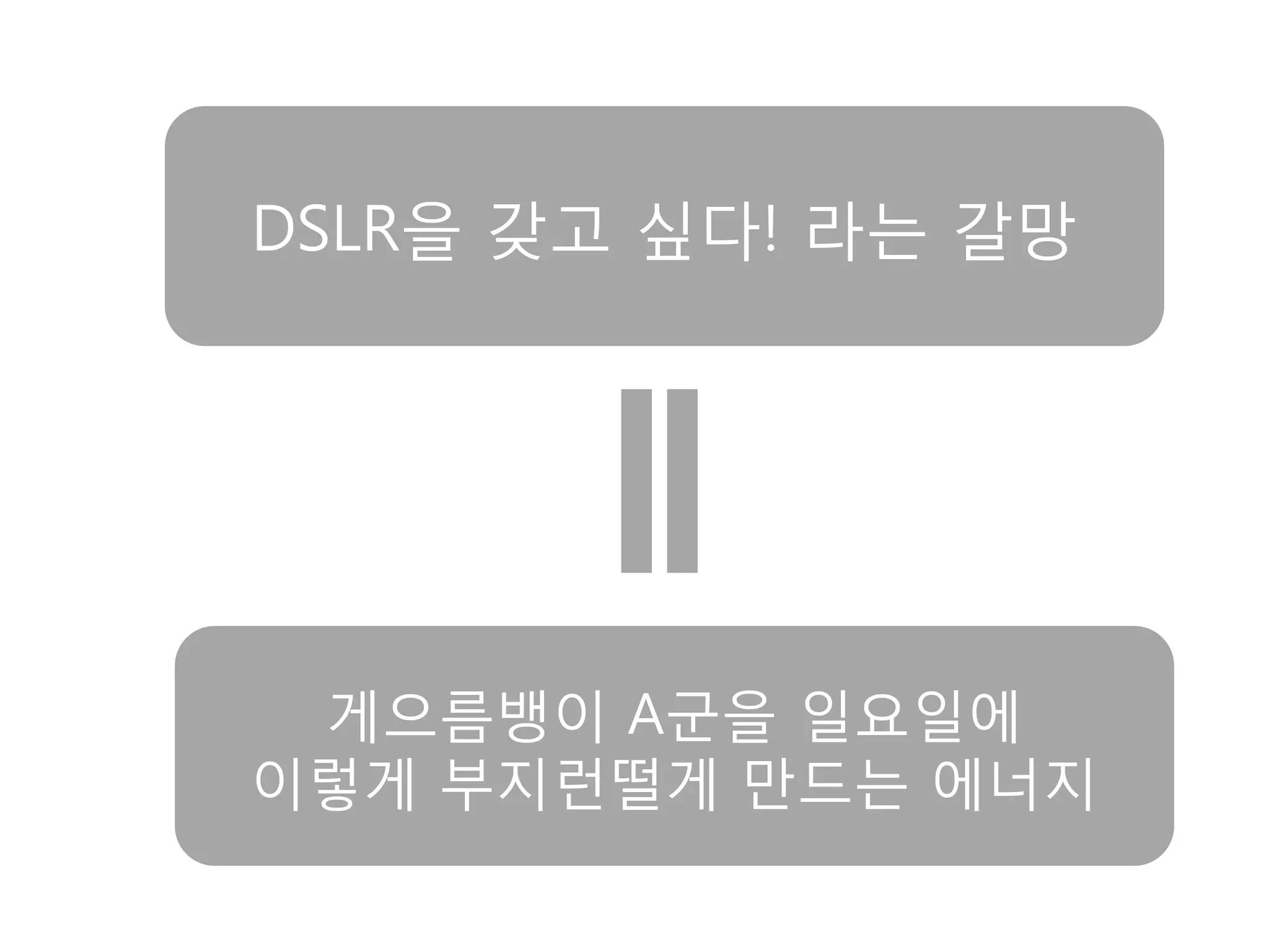 DSLR을 갖고 싶다! 라는 갈망게으름뱅이 A군을 일요일에이렇게 부지런떨게 만드는 에너지