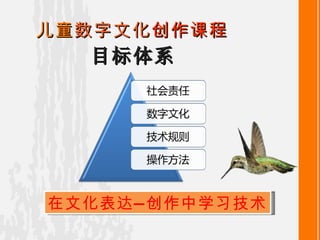 目标体系 儿童 数字文化 创作课程 在文化表达—创作中学习技术 