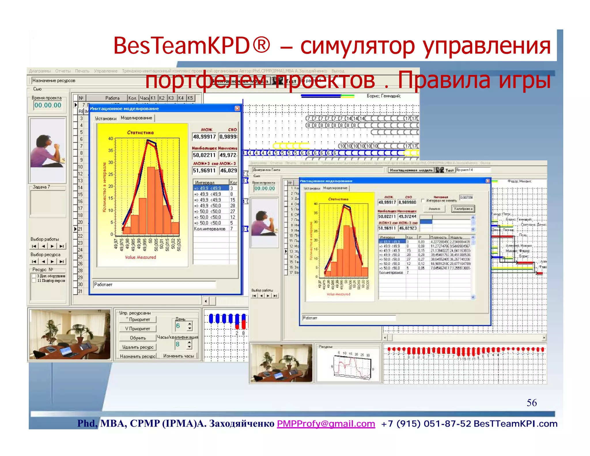 BesTeamKPD®
      BesTeamKPD® – симулятор управления
        портфелем проектов . Правила игры




                                                                                    56
Phd, MBA, CPMP (IPMA)А. Заходяйченко PMPProfy@gmail.com +7 (915) 051-87-52 BesTTeamKPI.com
 