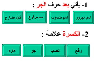 ياتي بعد حرف الجر