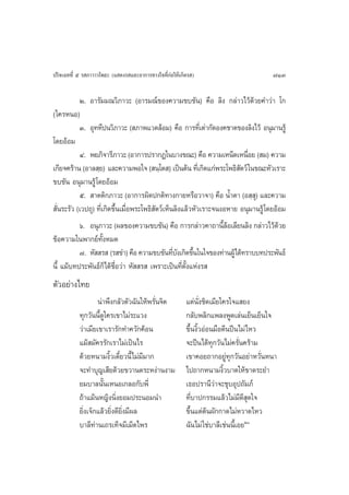 ª√‘®‡©∑∑’Ë ı √ ¿“«“«‚æ∏– (· ¥ß√ ·≈–Õ“°“√∑“ß„®∑’Ë°àÕ„Àâ‡°‘¥√ )                         713

          Ú. Õ“√—¡¡≥«‘¿“«– (Õ“√¡≥å¢Õß§«“¡¢∫¢—π) §◊Õ ≈‘ß °≈à“«‰«â¥â«¬§”«à“ ‚°
(„§√ÀπÕ)
          Û. Õÿ∑∑’ªπ«‘¿“«– ( ¿“æ·«¥≈âÕ¡) §◊Õ °“√∑’‡Ë µà“°—¥Õß§™“µ¢Õß≈‘ß‰«â Õπÿ¡“π√Ÿâ
‚¥¬ÕâÕ¡
          Ù. æ¬¿‘®“√’¿“«– (Õ“°“√ª√“°Ø„π∫“ß¢≥–) §◊Õ §«“¡‡ÀπÁ¥‡Àπ◊Õ¬ ( ¡) §«“¡
                                                                        Ë
‡°’¬®§√â“π (Õ“≈ ⁄¬) ·≈–§«“¡æÕ„® ( π⁄‚µ ) ‡ªìπµâπ ∑’‡Ë °‘¥·°àæ√–‚æ∏‘ µ«å „π¢≥–À—«‡√“–
                                                                     —
¢∫¢—π Õπÿ¡“π√Ÿâ ‚¥¬ÕâÕ¡
          ı.  “µµ‘°¿“«– (Õ“°“√º‘¥ª°µ‘∑“ß°“¬À√◊Õ«“®“) §◊Õ πÈ”µ“ (Õ ⁄ )ÿ ·≈–§«“¡
 —π√–√—« (‡«ª∂ÿ) ∑’‡Ë °‘¥¢÷π‡¡◊Õæ√–‚æ∏‘ µ«å‡ÀÁπ≈‘ß·≈â«À—«‡√“–®πßÕÀ“¬ Õπÿ¡“π√Ÿâ ‚¥¬ÕâÕ¡
  Ë                        È Ë          —
          ˆ. Õπÿ¿“«– (º≈¢Õß§«“¡¢∫¢—π) §◊Õ °“√°≈à“«§“∂“π’≈Õ‡≈’¬π≈‘ß °≈à“«‰«â¥«¬
                                                                Èâ                  â
¢âÕ§«“¡„πæ“°¬å∑—ÈßÀ¡¥
          ˜. À—  √  (√ ¢”) §◊Õ §«“¡¢∫¢—π∑’∫ß‡°‘¥¢÷π„π„®¢Õß∑à“πºŸâ‰¥â∑√“∫∫∑ª√–æ—π∏å
                                               Ë— È
π’È ·¡â∫∑ª√–æ—π∏å°Á‰¥â™◊ËÕ«à“ À—  √  ‡æ√“–‡ªìπ∑’Ëµ—Èß·Ààß√ 
µ—«Õ¬à“ß‰∑¬
                   πà“æ÷ß°≈—«µ—«©—π„Àâæ√—Ëπ®‘µ           ·µàπ—Ëß™‘¥‡¡’¬„§√„®· ¬ß
           ∑ÿ°«—ππ’È¥Ÿ„§√‡¢“‰¡à√–·«ß                     °≈—∫æ≈‘°·æ≈ßæŸ¥‡≈àπ‡¬Áπ‡¬Áπ„®
           «à“‡¡’¬‡¢“‡√“√—°∑”§«—°§âÕπ                    ¢÷Èπß‘È«ÕàÕπ¡◊Õµ’πªïπ‰¡à‰À«
           ·¡â ¡—§√√—°‡√“‰¡à‡ªìπ‰√                       ®–ªïπ‰¥â∑ÿ°«—π‰¡à§√—Ëπ§√â“¡
           ¥â«¬Àπ“¡ß‘È«‡¥’Î¬«π’È‰¡à¡’¡“°                 ‡¢“§Õ¬∂“°Õ¬Ÿà∑ÿ°«—πÕ¬à“À«—ËπÀπ“
           ®–∑”∫ÿ≠‡ ’¬¥â«¬¢«“πµ√–Àßà“πß“¡                ‰ª∂“°Àπ“¡ß‘È«∫“¥„Àâ¢“¥√–¬”
           ¬¡∫“≈π—Èπ‡ÀπÕ‡°≈Õ°—∫æ’Ë                       ‡∏Õª√“π’«à“®–™ÿ∫Õÿª∂—¡¿å
           ∂â“·¡âπÀ≠‘ßπ‘Ëß¬Õ¡ª√–πÕ¡π”                    ∑’Ë∫“ª°√√¡·≈â«‰¡à¡’¥’ ÿ¥„®
           ¬‘Ëß‡®ä°·≈â«¬‘Ëß¥’¬Ëß¡’º≈
                               ‘                         ¢÷Èπ·µàµâπº—°°“¥‰¡àÀ«“¥‰À«
           ∫“≈’∑à“π‡∂√‡∑Á®¡’‡¡Á¥‰æ√                      ©—π‰¡à „™à∫“≈’‡™àππ’È‡Õ¬Ú
 
