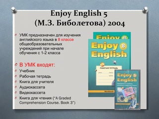 Enjoy English 5   (М.З. Биболетова) 2004 ,[object Object],[object Object],[object Object],[object Object],[object Object],[object Object],[object Object],[object Object]