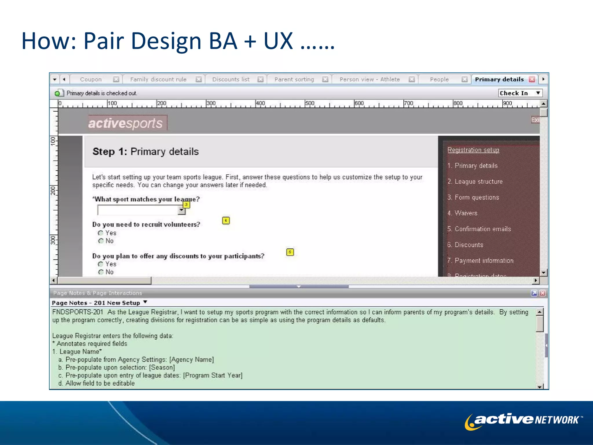 How: Pair Design BA + UX …… 