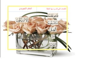 الكلمات التي قد يرد بها الخطأ  الحكم التجويدي  