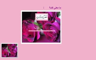 ما معنى كلمة  : 