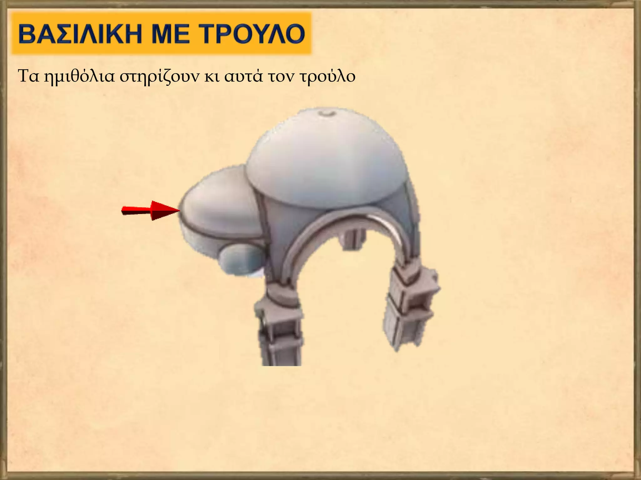 Τα ημιθόλια στηρίζουν κι αυτά τον τρούλο
 