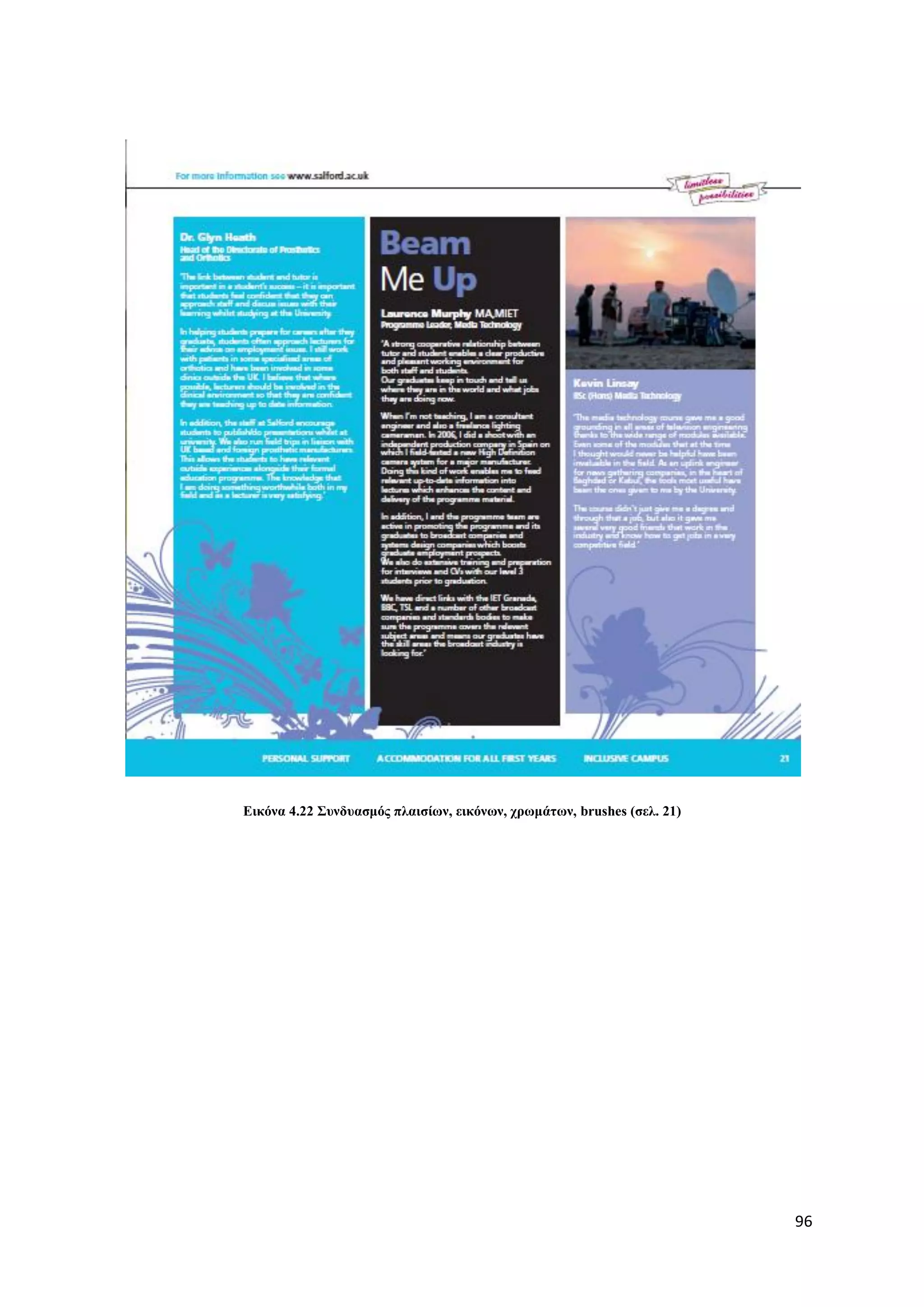 Δηθόλα 4.22 ΢πλδπαζκόο πιαηζίσλ, εηθόλσλ, ρξσκάησλ, brushes (ζει. 21)




                                                                        96
 