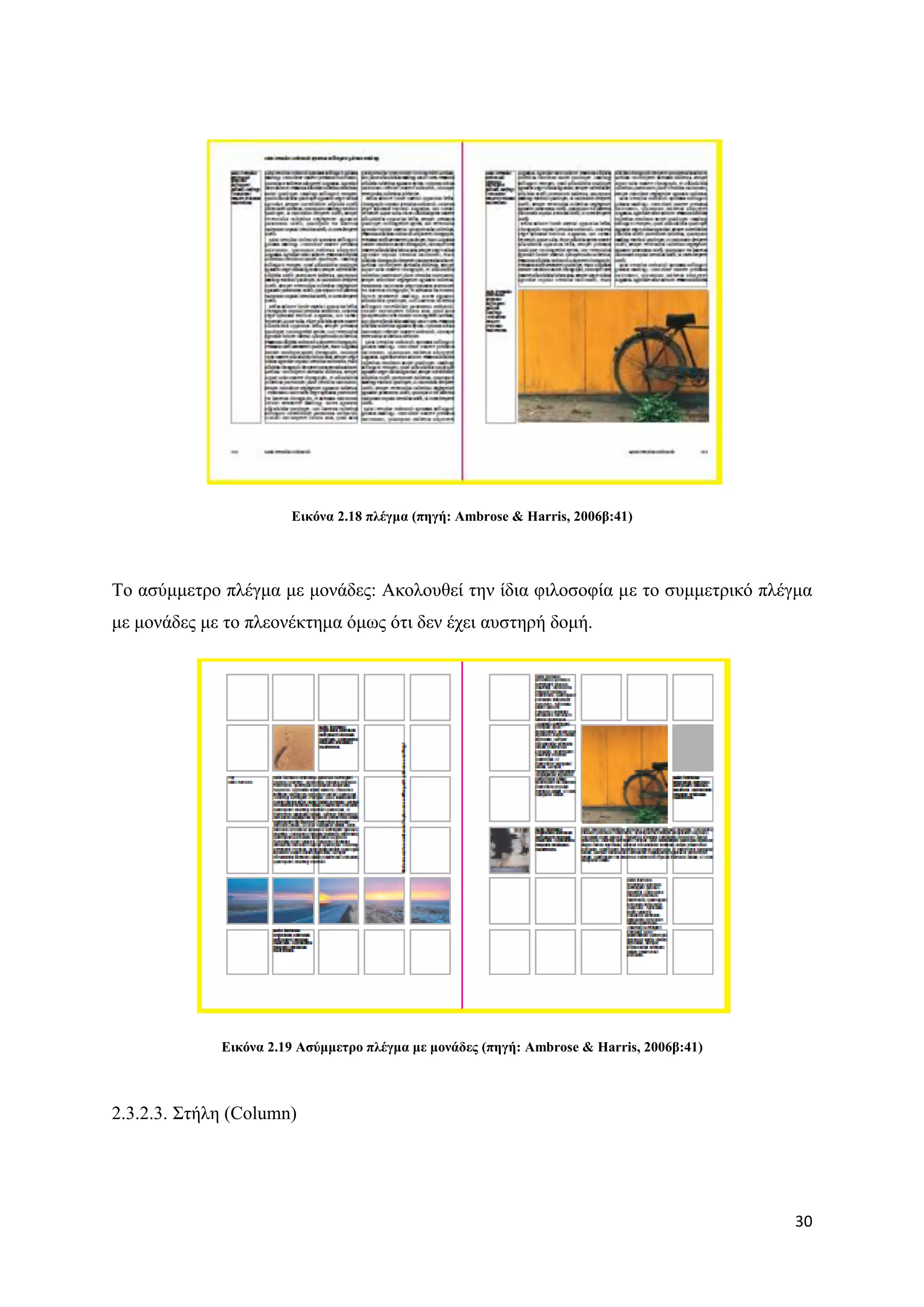 Δηθόλα 2.18 πιέγκα (πεγή: Ambrose & Harris, 2006β:41)




Σν αζχκκεηξν πιέγκα κε κνλάδεο: Αθνινπζεί ηελ ίδηα θηινζνθία κε ην ζπκκεηξηθφ πιέγκα
κε κνλάδεο κε ην πιενλέθηεκα φκσο φηη δελ έρεη απζηεξή δνκή.




             Δηθόλα 2.19 Αζύκκεηξν πιέγκα κε κνλάδεο (πεγή: Ambrose & Harris, 2006β:41)



2.3.2.3. ΢ηήιε (Column)




                                                                                          30
 