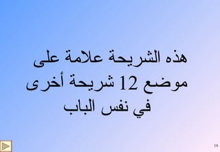 هذه الشريحة علامة على موضع  12  شريحة أخرى في نفس الباب 