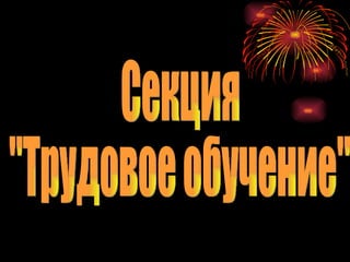 Секция  &quot;Трудовое обучение&;ܴǳ; 