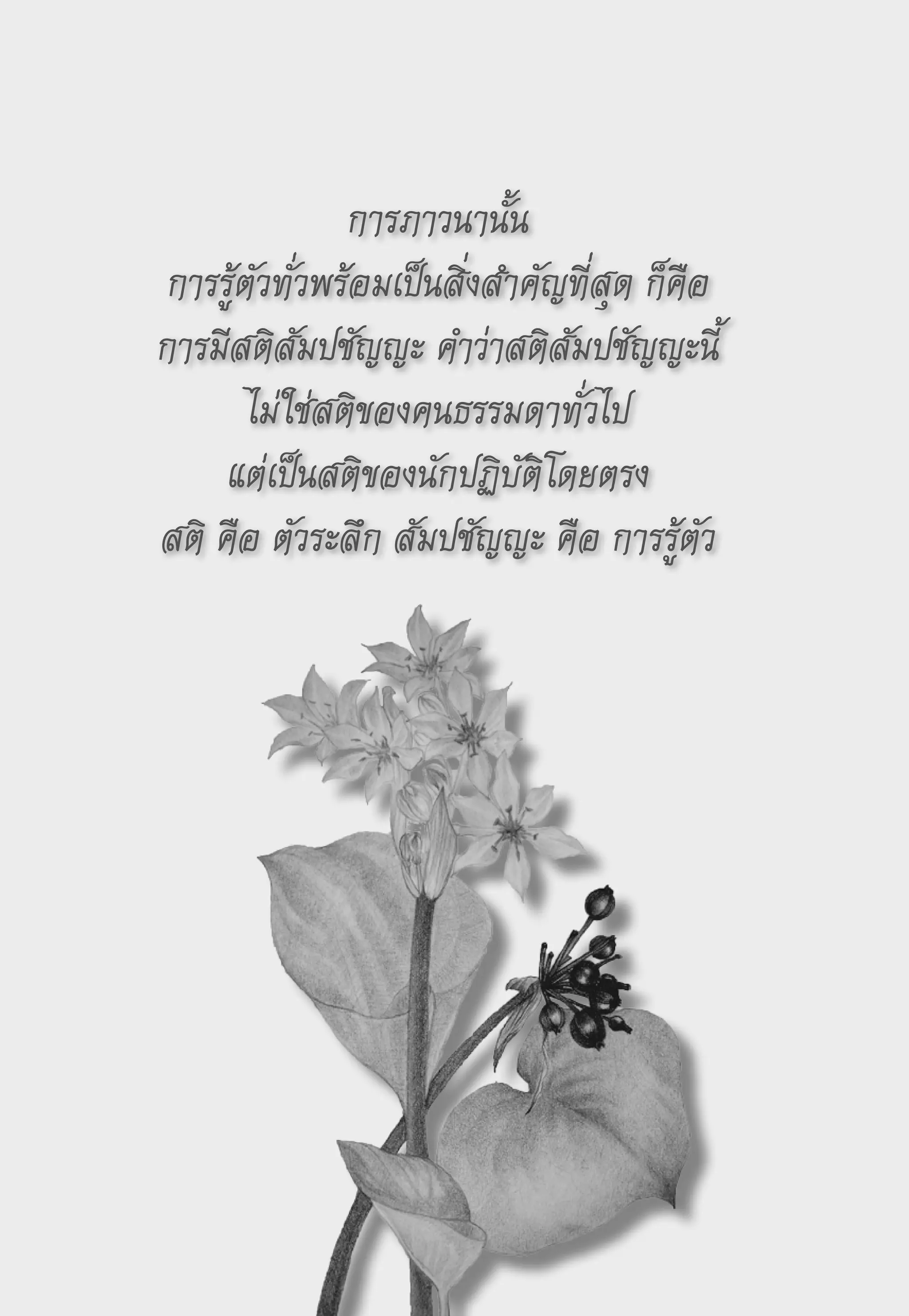 การภาวนานั้น
 การรู้ตัวทั่วพร้อมเป็นสิ่งสำคัญที่สุด
ก็คือ

การมีสติสัมปชัญญะ
คำว่าสติสัมปชัญญะนี้
        ไม่ใช่สติของคนธรรมดาทั่วไป
     แต่เป็นสติของนักปฏิบัติโดยตรง
สติ
คือ
ตัวระลึก
สัมปชัญญะ
คือ
การรู้ตัว
 
