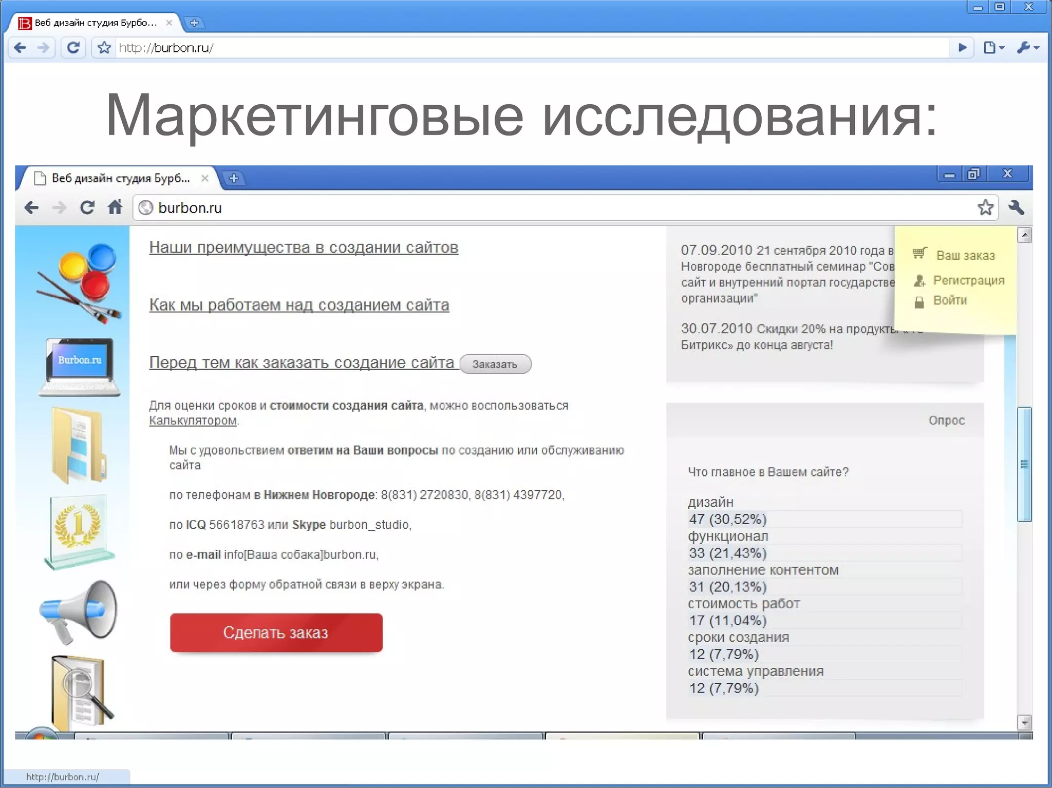 Маркетинговые исследования: 