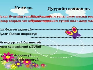 Хэрэм ...Соотойсон чихтэй Сормойсон нүдтэй Сагсайсан сүүлтэй Сааралхан хэрэм СОРМОЙСОН – том алаг  ДУУРАЙЖ ЗОХИОХ ЭХ 