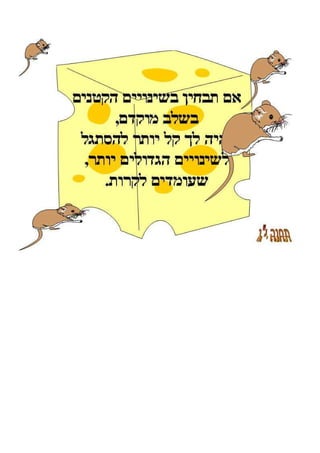 ללמוד מעכברים