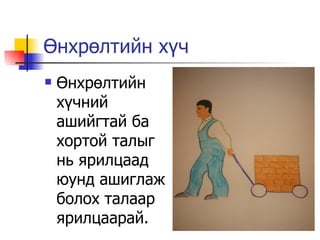 Өнхрөлтийн хүч Өнхрөлтийн хүчний ашийгтай ба хортой талыг нь ярилцаад юунд ашиглаж болох талаар ярилцаарай.  