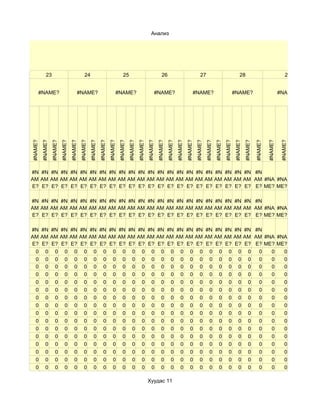Анализ




            23                                  24                                  25                                  26                                  27                                   28                                 29


     #NAME?                              #NAME?                              #NAME?                              #NAME?                              #NAME?                                  #NAME?                              #NAME?
#NAME?
         #NAME?
                  #NAME?
                           #NAME?
                                    #NAME?
                                             #NAME?
                                                      #NAME?
                                                               #NAME?
                                                                        #NAME?
                                                                                 #NAME?
                                                                                          #NAME?
                                                                                                   #NAME?
                                                                                                            #NAME?
                                                                                                                     #NAME?
                                                                                                                              #NAME?
                                                                                                                                       #NAME?
                                                                                                                                                #NAME?
                                                                                                                                                         #NAME?
                                                                                                                                                                  #NAME?
                                                                                                                                                                           #NAME?
                                                                                                                                                                                    #NAME?
                                                                                                                                                                                             #NAME?
                                                                                                                                                                                                      #NAME?

                                                                                                                                                                                                               #NAME?

                                                                                                                                                                                                                        #NAME?

                                                                                                                                                                                                                                 #NAME?
#N #N #N #N #N #N #N #N #N #N #N #N #N #N #N #N #N #N #N #N #N #N #N #N
AM AM AM AM AM AM AM AM AM AM AM AM AM AM AM AM AM AM AM AM AM AM AM AM #NA #NA
E? E? E? E? E? E? E? E? E? E? E? E? E? E? E? E? E? E? E? E? E? E? E? E? ME? ME?

#N #N #N #N #N #N #N #N #N #N #N #N #N #N #N #N #N #N #N #N #N #N #N #N
AM AM AM AM AM AM AM AM AM AM AM AM AM AM AM AM AM AM AM AM AM AM AM AM #NA #NA
E? E? E? E? E? E? E? E? E? E? E? E? E? E? E? E? E? E? E? E? E? E? E? E? ME? ME?

#N #N #N #N #N #N #N #N #N #N #N #N #N #N #N #N #N #N #N #N #N #N #N #N
AM AM AM AM AM AM AM AM AM AM AM AM AM AM AM AM AM AM AM AM AM AM AM AM #NA #NA
E? E? E? E? E? E? E? E? E? E? E? E? E? E? E? E? E? E? E? E? E? E? E? E? ME? ME?
 0 0 0 0 0 0 0 0 0 0 0 0 0 0 0 0 0 0 0 0 0 0 0                        0   0   0
 0 0 0 0 0 0 0 0 0 0 0 0 0 0 0 0 0 0 0 0 0 0 0                        0   0   0
 0 0 0 0 0 0 0 0 0 0 0 0 0 0 0 0 0 0 0 0 0 0 0                        0   0   0
 0 0 0 0 0 0 0 0 0 0 0 0 0 0 0 0 0 0 0 0 0 0 0                        0   0   0
 0 0 0 0 0 0 0 0 0 0 0 0 0 0 0 0 0 0 0 0 0 0 0                        0   0   0
 0 0 0 0 0 0 0 0 0 0 0 0 0 0 0 0 0 0 0 0 0 0 0                        0   0   0
 0 0 0 0 0 0 0 0 0 0 0 0 0 0 0 0 0 0 0 0 0 0 0                        0   0   0
 0 0 0 0 0 0 0 0 0 0 0 0 0 0 0 0 0 0 0 0 0 0 0                        0   0   0
 0 0 0 0 0 0 0 0 0 0 0 0 0 0 0 0 0 0 0 0 0 0 0                        0   0   0
 0 0 0 0 0 0 0 0 0 0 0 0 0 0 0 0 0 0 0 0 0 0 0                        0   0   0
 0 0 0 0 0 0 0 0 0 0 0 0 0 0 0 0 0 0 0 0 0 0 0                        0   0   0
 0 0 0 0 0 0 0 0 0 0 0 0 0 0 0 0 0 0 0 0 0 0 0                        0   0   0
 0 0 0 0 0 0 0 0 0 0 0 0 0 0 0 0 0 0 0 0 0 0 0                        0   0   0
 0 0 0 0 0 0 0 0 0 0 0 0 0 0 0 0 0 0 0 0 0 0 0                        0   0   0
 0 0 0 0 0 0 0 0 0 0 0 0 0 0 0 0 0 0 0 0 0 0 0                        0   0   0
 0 0 0 0 0 0 0 0 0 0 0 0 0 0 0 0 0 0 0 0 0 0 0                        0   0   0

                                                                                                            Хуудас 11
 