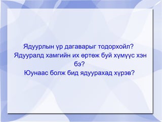 Монгол дахь ажилгүйдлийн үзүүлэлт 