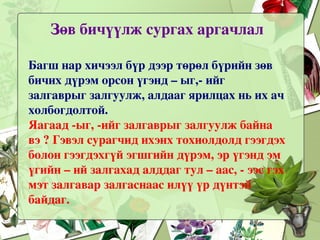Иймээс багш нарт гарын авлага болгож, дүрмээр зүйлчилсэн үгсийн түүврийг доктор профессор Ц. Өнөрбаяны эмхтгэснээр та нарт хүргэлээ. 