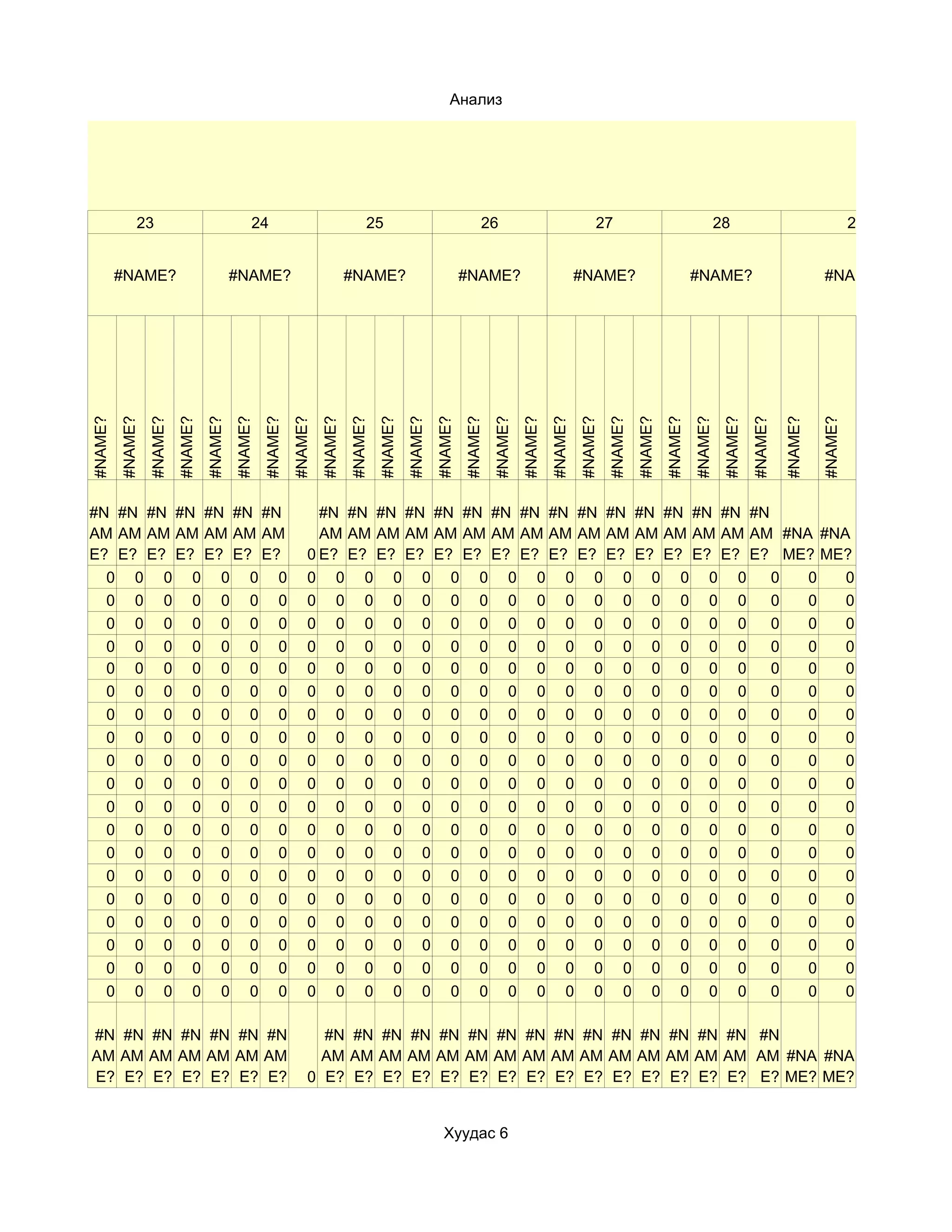 Анализ




              23                                  24                                  25                                  26                                  27                                  28                                      29


         #NAME?                              #NAME?                              #NAME?                              #NAME?                              #NAME?                              #NAME?                               #NAME?
#NAME?
         #NAME?
                  #NAME?
                           #NAME?
                                    #NAME?
                                             #NAME?
                                                      #NAME?
                                                               #NAME?
                                                                        #NAME?
                                                                                 #NAME?
                                                                                          #NAME?
                                                                                                   #NAME?
                                                                                                            #NAME?
                                                                                                                     #NAME?
                                                                                                                              #NAME?
                                                                                                                                       #NAME?
                                                                                                                                                #NAME?
                                                                                                                                                         #NAME?
                                                                                                                                                                  #NAME?
                                                                                                                                                                           #NAME?
                                                                                                                                                                                    #NAME?
                                                                                                                                                                                             #NAME?
                                                                                                                                                                                                      #NAME?
                                                                                                                                                                                                               #NAME?

                                                                                                                                                                                                                        #NAME?

                                                                                                                                                                                                                                 #NAME?
#N #N #N #N #N #N #N                                                 #N #N #N #N #N #N #N #N #N #N #N #N #N #N #N #N
AM AM AM AM AM AM AM                                                 AM AM AM AM AM AM AM AM AM AM AM AM AM AM AM AM #NA #NA
E? E? E? E? E? E? E?                                               0 E? E? E? E? E? E? E? E? E? E? E? E? E? E? E? E? ME? ME?
  0 0 0 0 0 0 0                                                    0 0 0 0 0 0 0 0 0 0 0 0 0 0 0 0                   0  0   0
  0 0 0 0 0 0 0                                                    0 0 0 0 0 0 0 0 0 0 0 0 0 0 0 0                   0  0   0
  0 0 0 0 0 0 0                                                    0 0 0 0 0 0 0 0 0 0 0 0 0 0 0 0                   0  0   0
  0 0 0 0 0 0 0                                                    0 0 0 0 0 0 0 0 0 0 0 0 0 0 0 0                   0  0   0
  0 0 0 0 0 0 0                                                    0 0 0 0 0 0 0 0 0 0 0 0 0 0 0 0                   0  0   0
  0 0 0 0 0 0 0                                                    0 0 0 0 0 0 0 0 0 0 0 0 0 0 0 0                   0  0   0
  0 0 0 0 0 0 0                                                    0 0 0 0 0 0 0 0 0 0 0 0 0 0 0 0                   0  0   0
  0 0 0 0 0 0 0                                                    0 0 0 0 0 0 0 0 0 0 0 0 0 0 0 0                   0  0   0
  0 0 0 0 0 0 0                                                    0 0 0 0 0 0 0 0 0 0 0 0 0 0 0 0                   0  0   0
  0 0 0 0 0 0 0                                                    0 0 0 0 0 0 0 0 0 0 0 0 0 0 0 0                   0  0   0
  0 0 0 0 0 0 0                                                    0 0 0 0 0 0 0 0 0 0 0 0 0 0 0 0                   0  0   0
  0 0 0 0 0 0 0                                                    0 0 0 0 0 0 0 0 0 0 0 0 0 0 0 0                   0  0   0
  0 0 0 0 0 0 0                                                    0 0 0 0 0 0 0 0 0 0 0 0 0 0 0 0                   0  0   0
  0 0 0 0 0 0 0                                                    0 0 0 0 0 0 0 0 0 0 0 0 0 0 0 0                   0  0   0
  0 0 0 0 0 0 0                                                    0 0 0 0 0 0 0 0 0 0 0 0 0 0 0 0                   0  0   0
  0 0 0 0 0 0 0                                                    0 0 0 0 0 0 0 0 0 0 0 0 0 0 0 0                   0  0   0
  0 0 0 0 0 0 0                                                    0 0 0 0 0 0 0 0 0 0 0 0 0 0 0 0                   0  0   0
  0 0 0 0 0 0 0                                                    0 0 0 0 0 0 0 0 0 0 0 0 0 0 0 0                   0  0   0
  0 0 0 0 0 0 0                                                    0 0 0 0 0 0 0 0 0 0 0 0 0 0 0 0                   0  0   0

#N #N #N #N #N #N #N                                                 #N #N #N #N #N #N #N #N #N #N #N #N #N #N #N #N
AM AM AM AM AM AM AM                                                 AM AM AM AM AM AM AM AM AM AM AM AM AM AM AM AM #NA #NA
E? E? E? E? E? E? E?                                               0 E? E? E? E? E? E? E? E? E? E? E? E? E? E? E? E? ME? ME?


                                                                                                              Хуудас 6
 