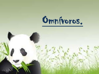 Omnívoros.
 