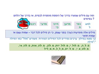 מצגת תרגול להכרת המילון | PPT