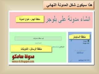 ‫هذا سٌكون شكل المدونة النهائً‬
 