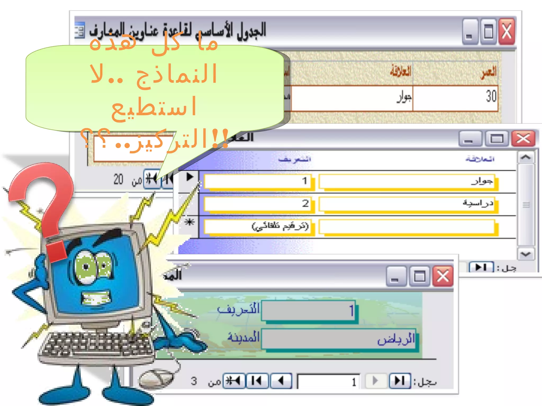 ما كل هذه النماذج  .. لا استطيع التركيز .. ؟؟ !! 