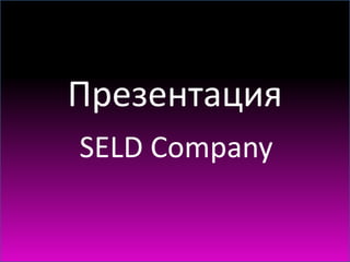 Презентация SELD Company 