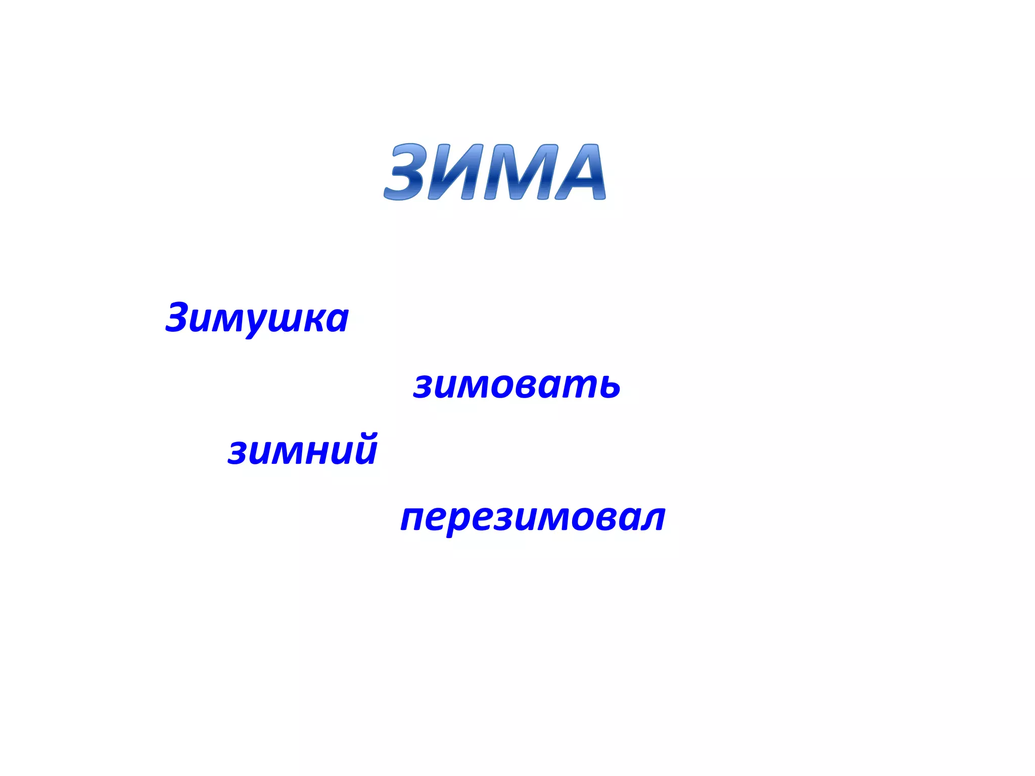 ЗИМАЗимушказимовать           зимний       перезимовал