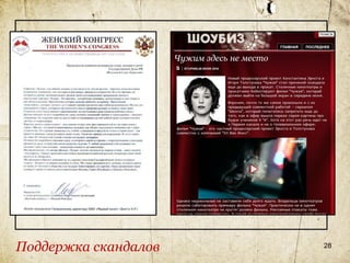 Поддержка скандалов   28
 