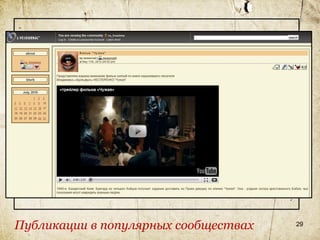 Публикации в популярных сообществах   29
 