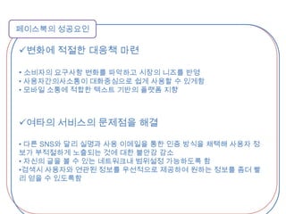 페이스북 뿐만 아니라 트위터를 통해서도 마케팅 활동을 함페이스북의 성공요인개방성