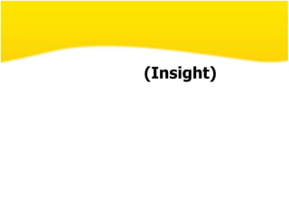 หลักการเรียนรู้ของกลุ่มเกสตัลท์2. การหยั่งเห็น(Insight) หมายถึง การเรียนรู้ด้วยตนเอง โดยจะเกิดแนวความคิดในการ   เรียนรู้หรือการแก้ปัญหา ขึ้นอย่างฉับพลันทันทีทันใด   (เกิดความคิดแวบขึ้นมา                    ในสมองทันที)     มองเห็นแนวทางการแก้ปัญหาตั้งแต่จุดเริ่มต้นเป็นขั้นตอนจนถึงจุดสุดท้ายที่สามารถจะแก้ปัญหาได้