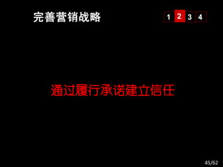 完善营销战略    1 2 3 4




 通过履行承诺建立信任




                    45/62
 