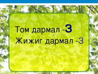 Том дармал  - З Жижиг дармал - З 
