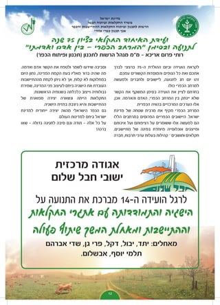 חוברת ועידת האיחוד החקלאי