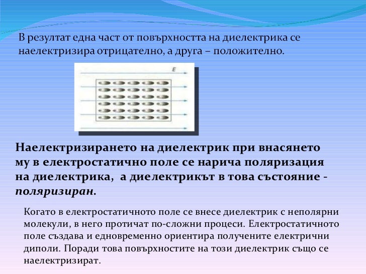 Диелектрици в електростатично поле