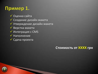 Пример 1. Оценка сайта