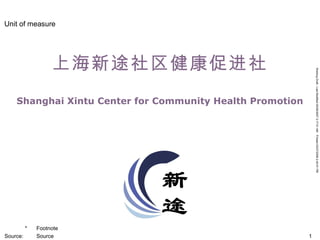 上海新途社区健康促进社 Shanghai Xintu Center for Community Health Promotion 