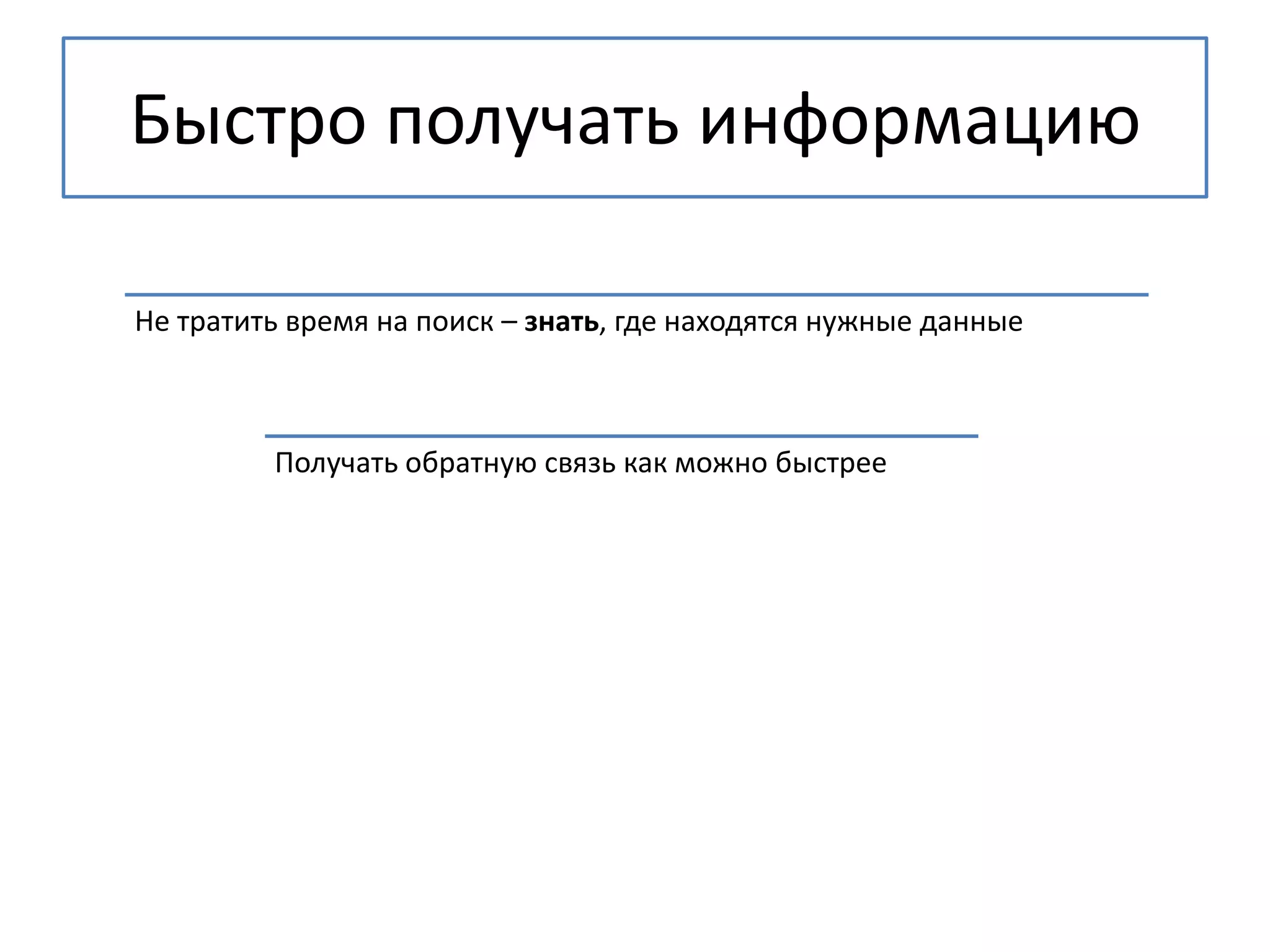 Быстро получать информацию