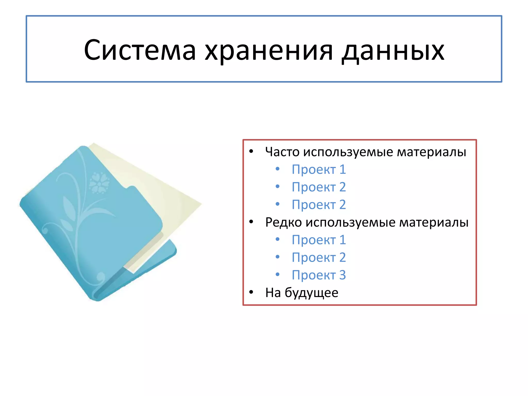 Система хранения данныхЧасто используемые материалы