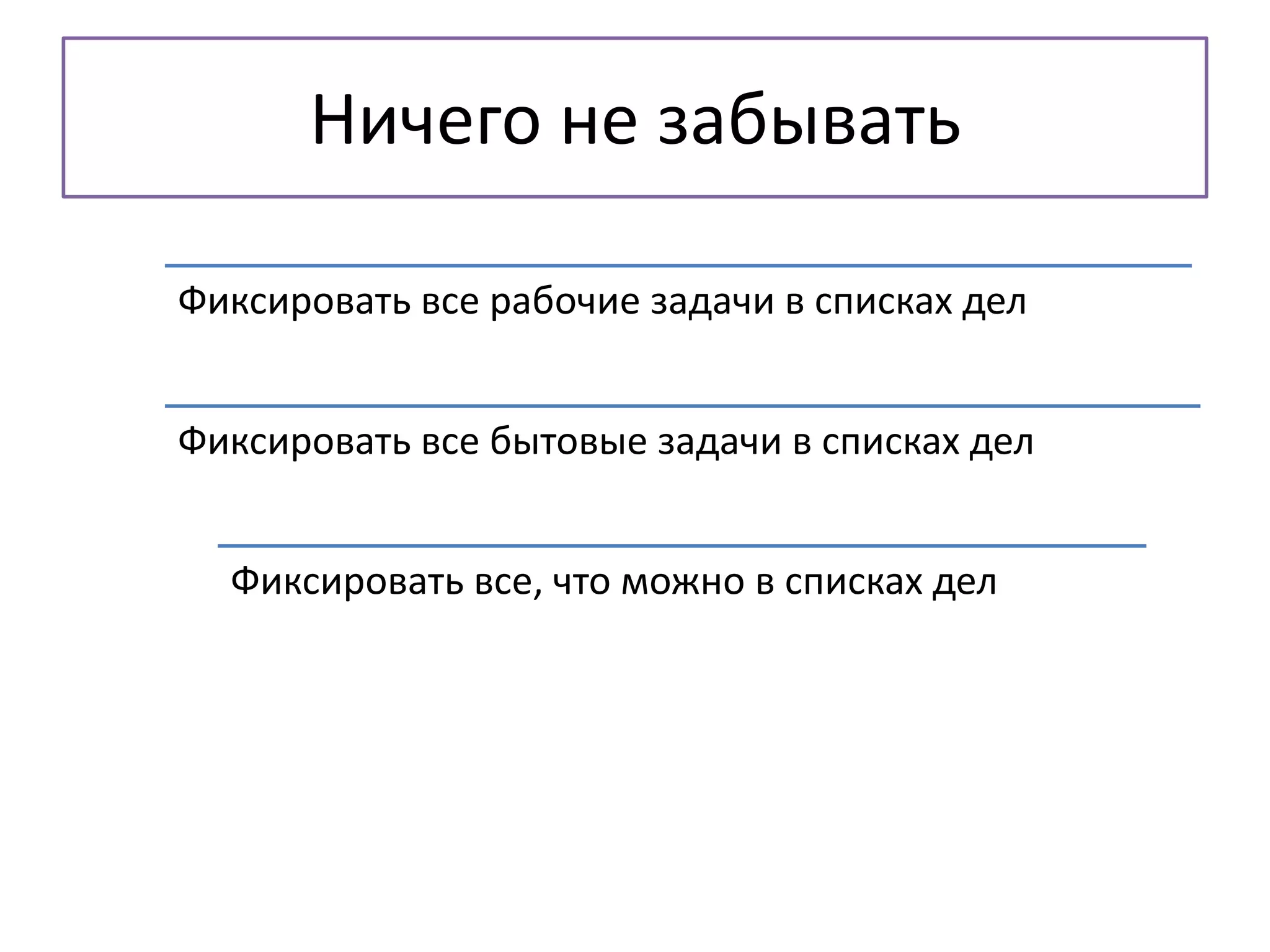 Ничего не забывать