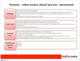 Решение – набор метрик, общий для всех приложений




          24.06.11                                                       6

Friday, July 1, 11
 