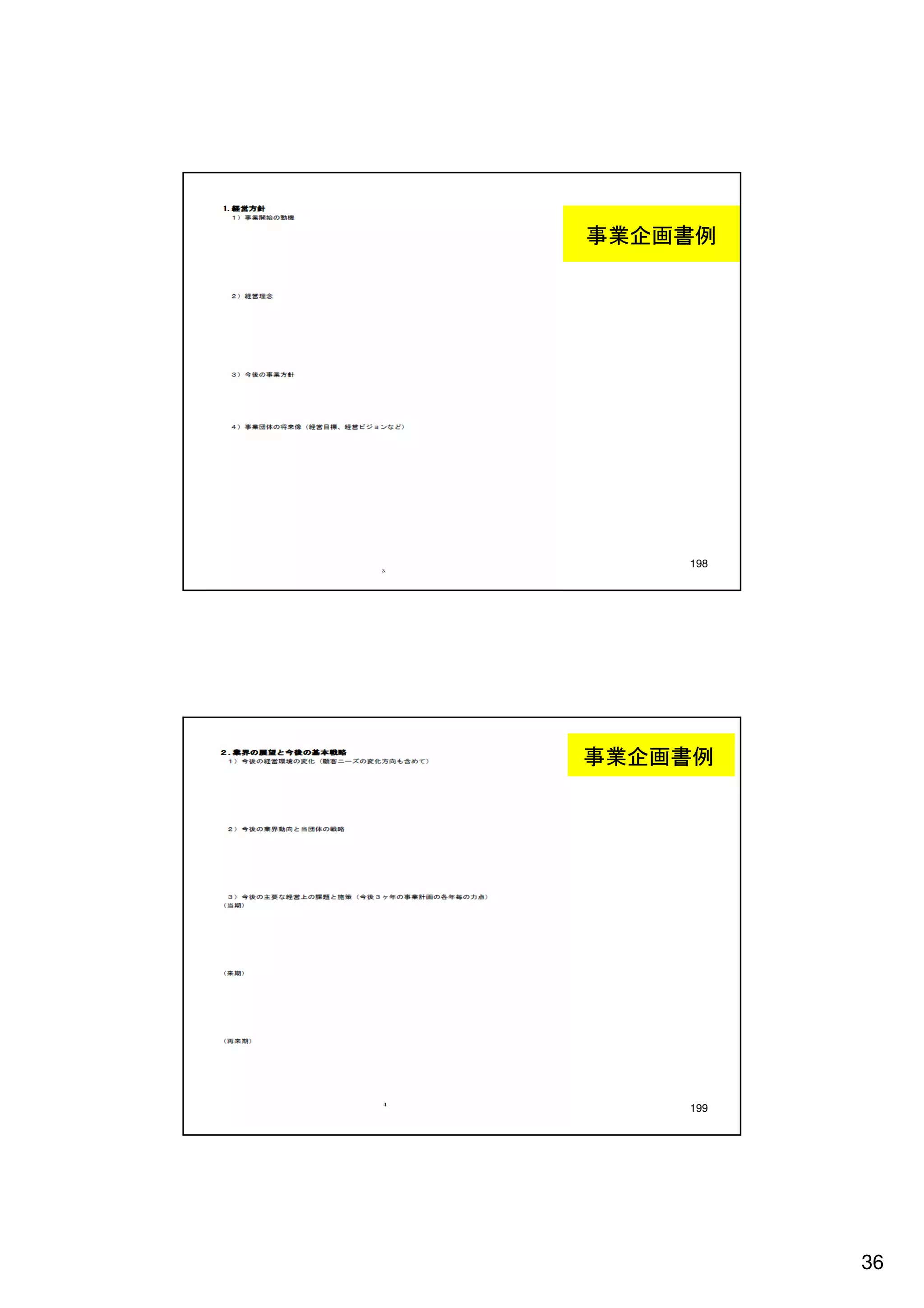 事業企画書例




    198




事業企画書例




    199




          36
 
