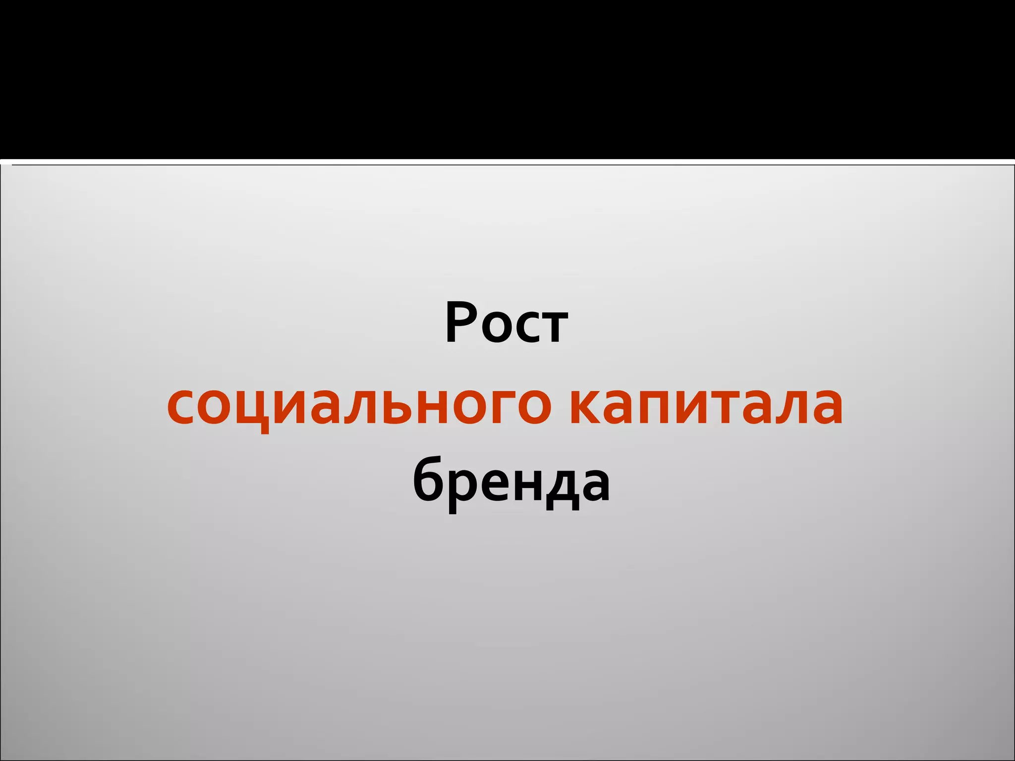 Рост  социального капитала   бренда 