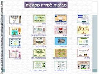 w.orianit.edu-negev.gov.il/rinachon/cp/homepage/svivotmekuvanot.htm
 