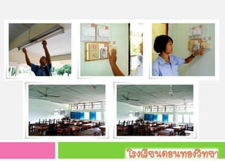 นักเรียนในชั้นเรียน  ร่วมมือกันปิดไฟและพัดลมเมื่อไม่ใช้งานทุกครั้ง