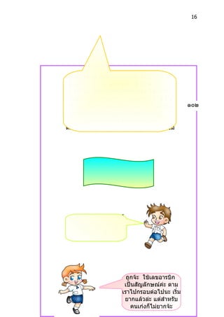 16




  กำรจัดหมู่หนังสือระบบทศนิยมของดิวอี้ ผู้
 คิดค้นคือ เมลวิล ดิวอี้ (Melvil Dewey) ชำว
  อเมริกัน เป็นระบบที่ใช้ตัวเลขทศนิยมแทน
 เนื้อหำวิชำ โดยเริ่มจำกกำรแบ่งเนื้อหำอย่ำง
กว้ำง ๆ เป็น ๑๐ หมวดใหญ่ แล้วจึงจำำแนกให้      ๑๐๒
 เฉพำะเจำะจงลงไปโดยใช้เลขอำรบิก ٩ – ٠
        เป็นสัญลักษณ์ ตลอดทั้งระบบ
ตอบคำำถำมเรำบ้ำงนะ กำรจัดหมู่ระบบทศนิยม
       ของดิวอี้ใช้อะไรเป็นสัญลักษณ์จ๊ะ




         เฉลยกรอบที ่ ๖




น้องแกละครับ คำำถำมนี้
ง่ำยมำก ๆ เลยครับ ก็ใช้
    เลขอำรบิก สิครับ
   ถูกแน่ ๆ ใช่ไหมครับ




                        ถูกจ้ะ ใช้เลขอำรบิก
                       เป็นสัญลักษณ์ค่ะ ตำม
                      เรำไปกรอบต่อไปนะ เริ่ม
                       ยำกแล้วล่ะ แต่สำำหรับ
                          คนเก่งก็ไม่ยำกจ้ะ
 