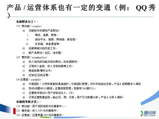 产品 / 运营体系也有一定的变通（例： QQ 秀）  